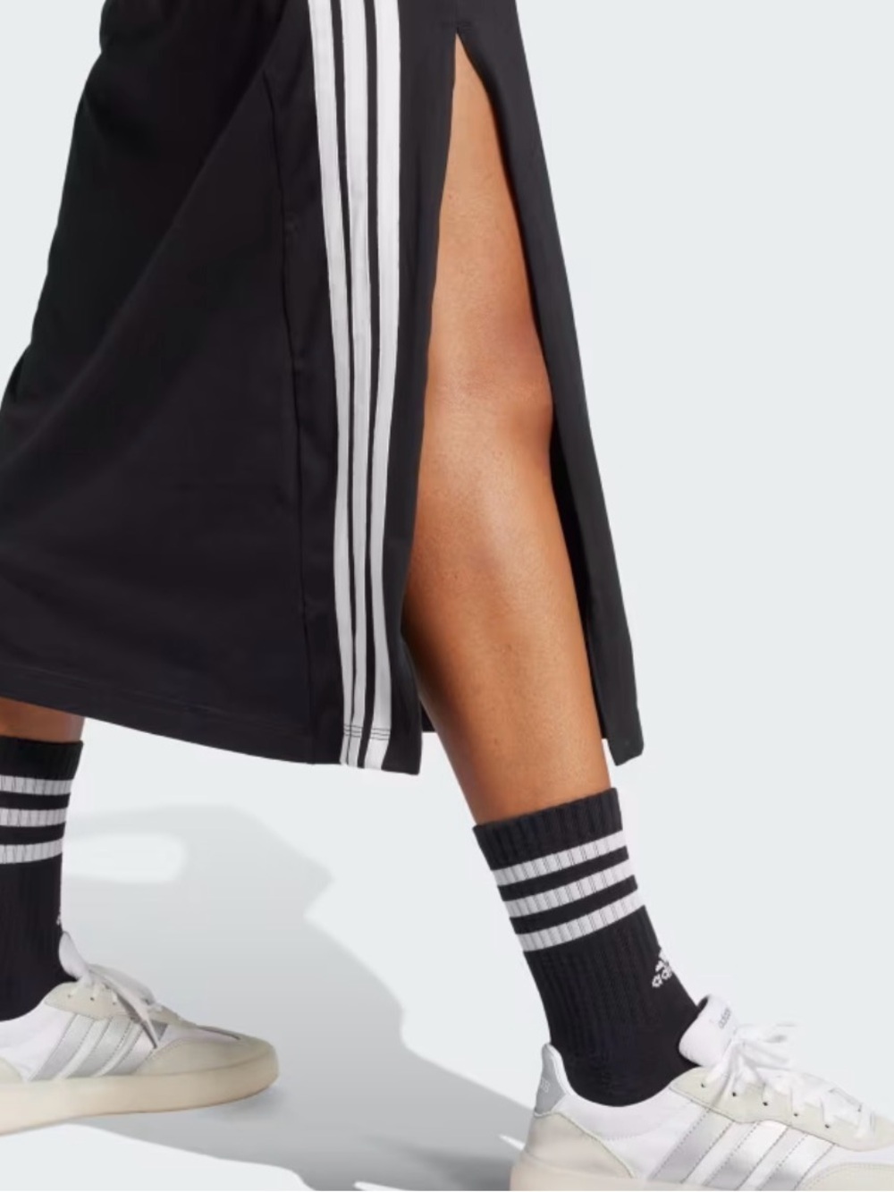 adidas Black Maxi Tank Dress with Side Stripes - Picture 5 of 6